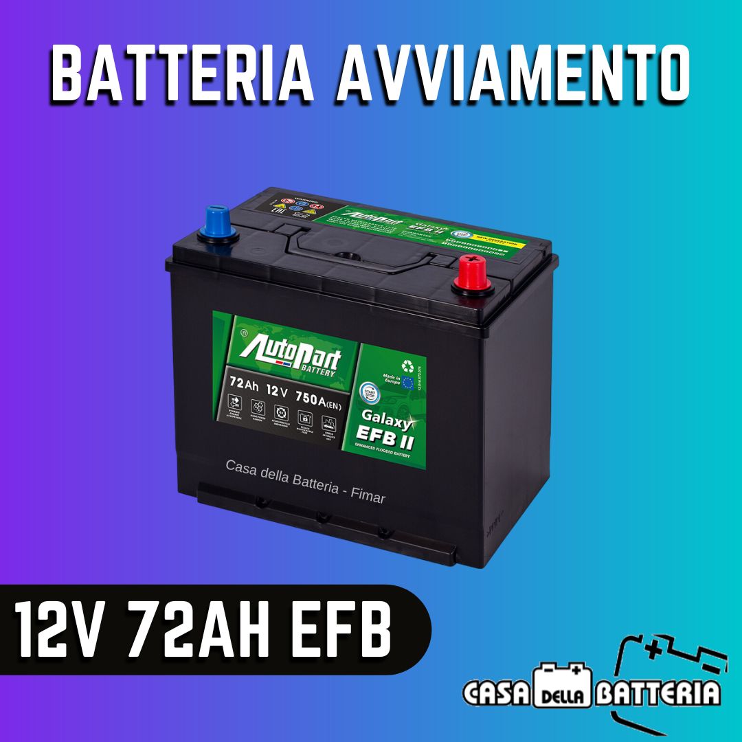 Batteria avviamento 72AH D26 DX Autopart EFB