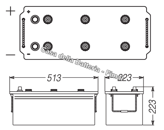 Batteria avviamento 200AH SX Fimar