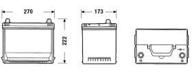 Batteria avviamento 70AH D26 DX Dynac EFB