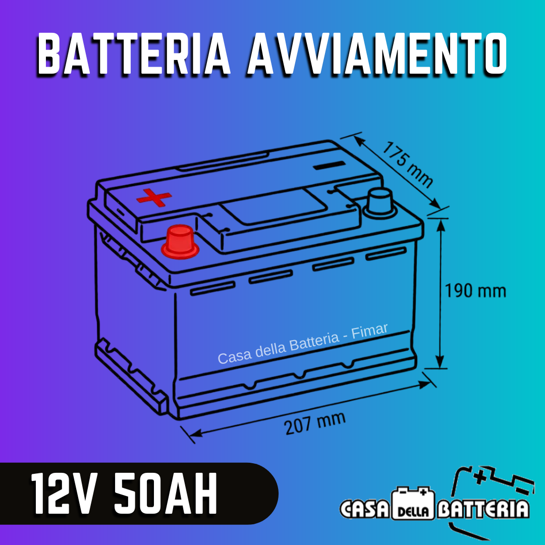 Batteria avviamento 50AH L1 SX Leader