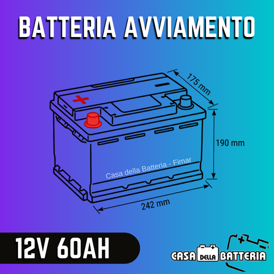 Batteria avviamento 60AH L2 SX Leader