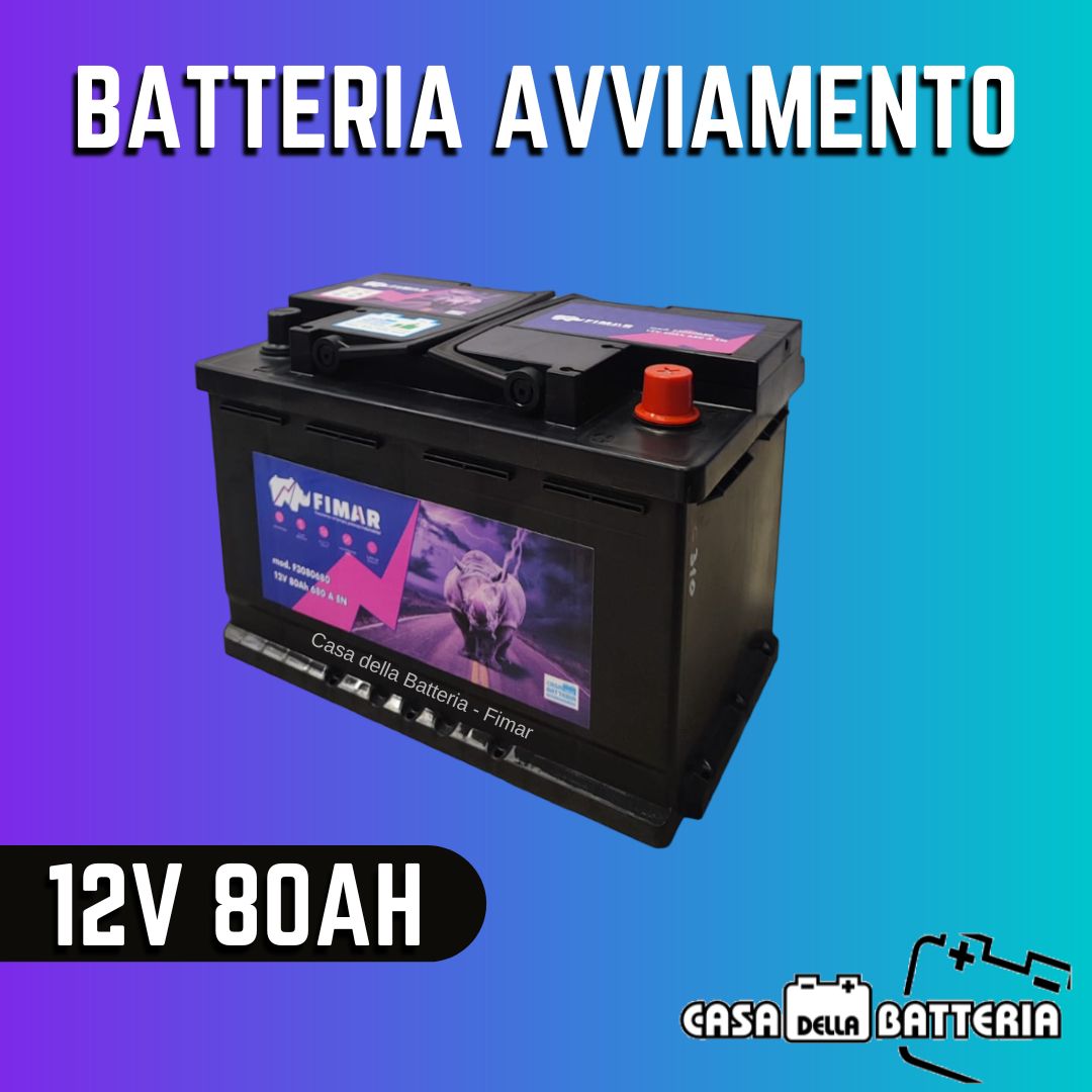 Batteria avviamento 80AH L3 DX Fimar