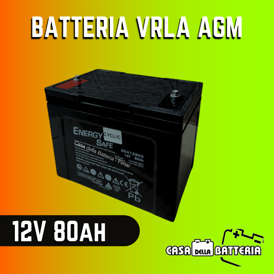 Batteria 12V 80AH Energy Safe Deep Cycle