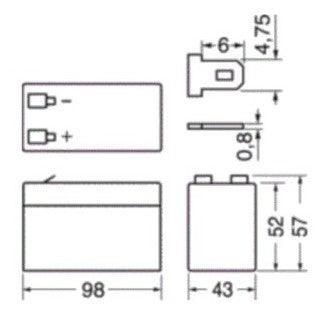 Batteria 12V 1,3AH Energy Safe