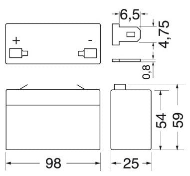 Batteria 6V 1,3AH Energy Safe