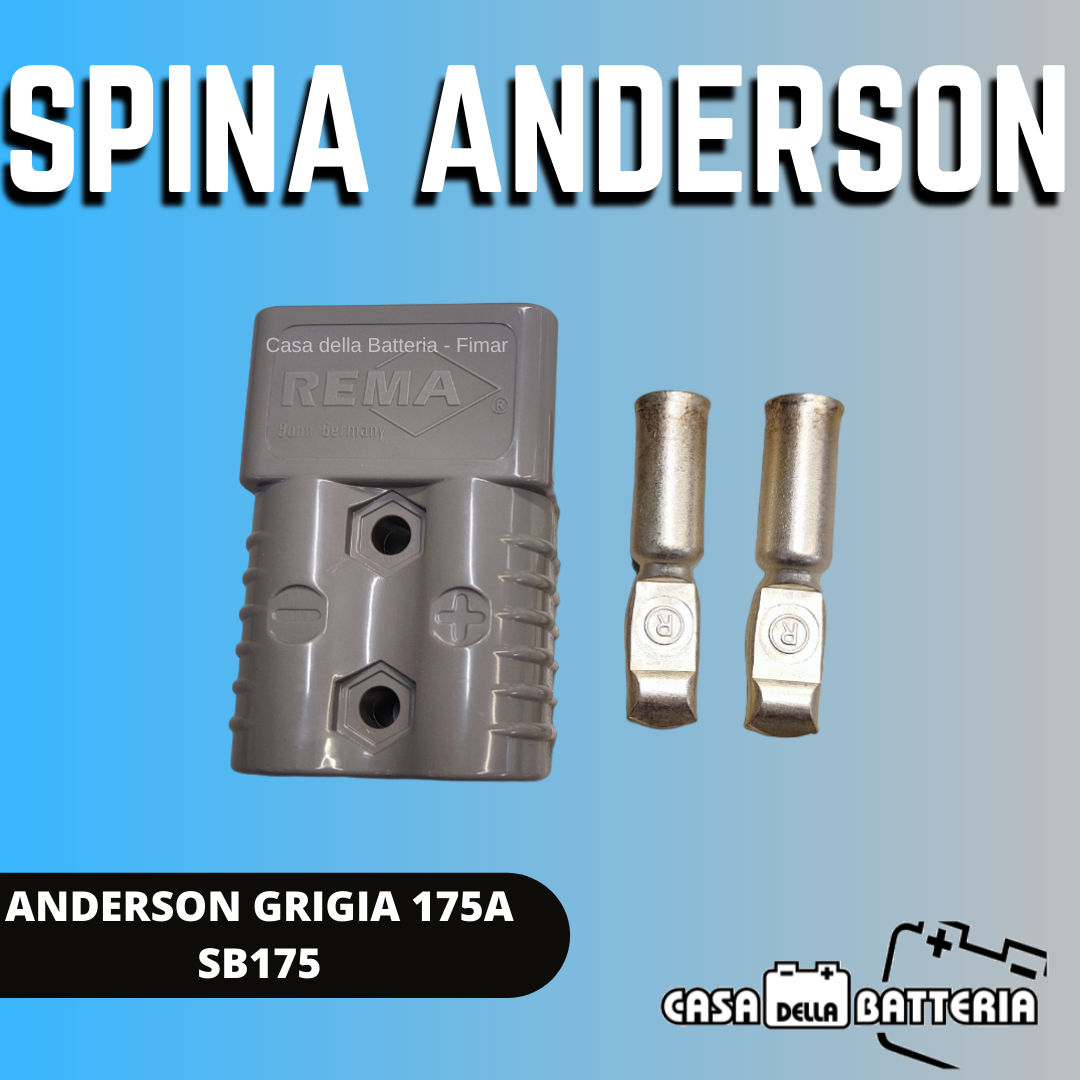 CONNETTORE BIPOLARE SB175 GRIGIO