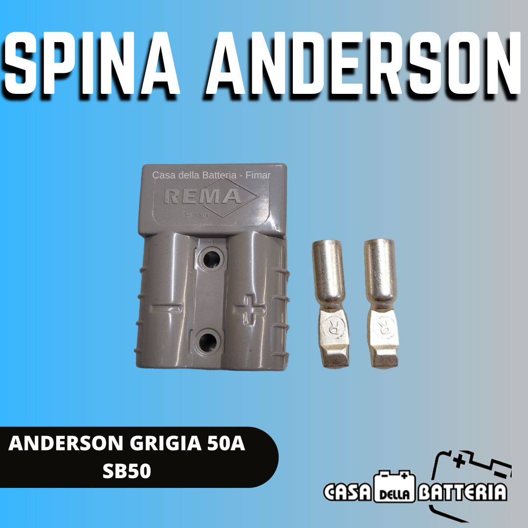 CONNETTORE BIPOLARE SB50 GRIGIO