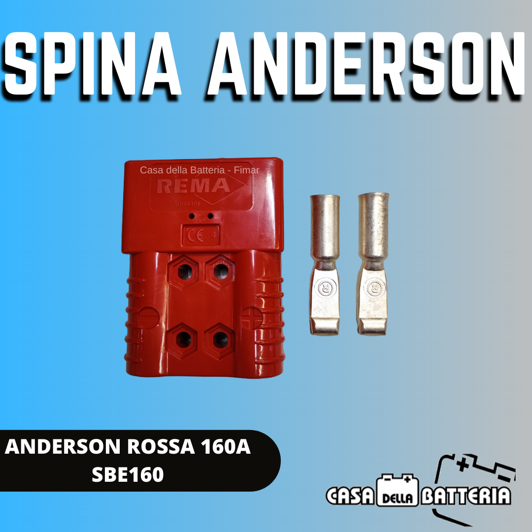 CONNETTORE BIPOLARE SBE160 ROSSO