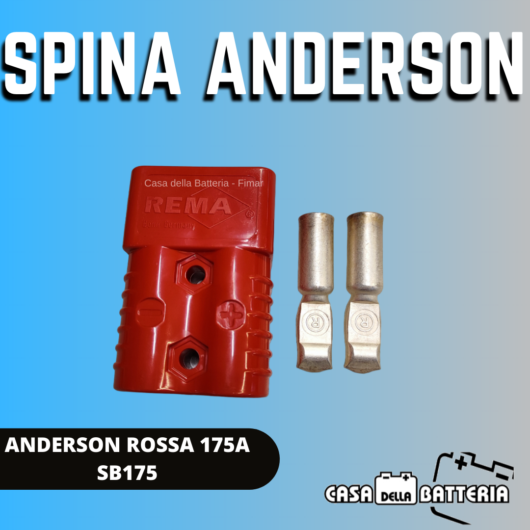 CONNETTORE BIPOLARE SB175 ROSSO