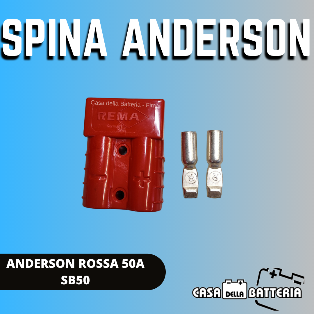 CONNETTORE BIPOLARE SB50 ROSSO