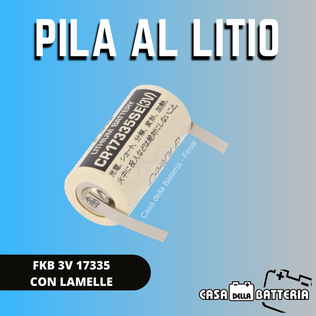 PILA AL LITIO 3V CR17335 CON LAMELLE FDK