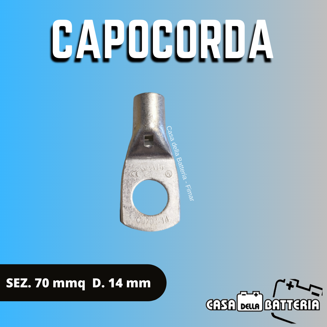 CAPOCORDA SEZ. CAVO 70 mmq. DIAM. FORO 14 mm.
