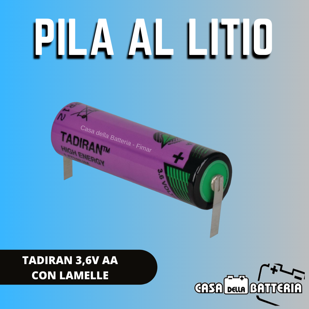 PILA AL LITIO 3,6V AA CON LAMELLE TADIRAN