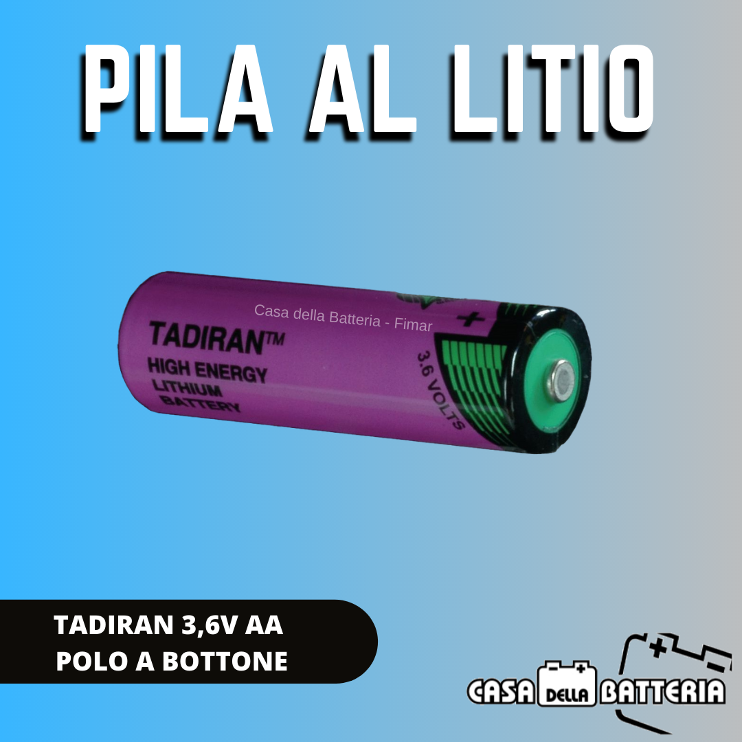 PILA AL LITIO 3,6V AA POLO A BOTTONE TADIRAN