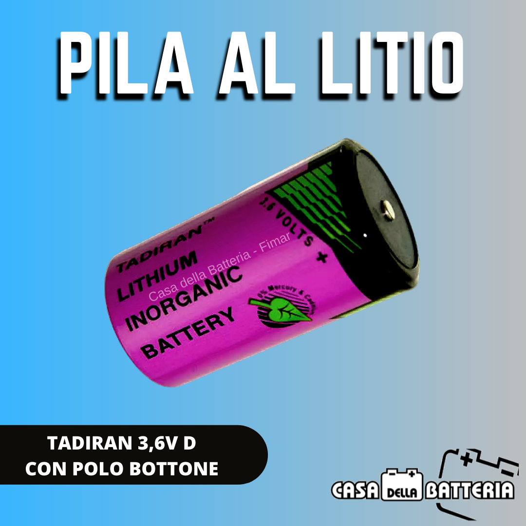 PILA AL LITIO 3,6V D POLO A BOTTONE TADIRAN