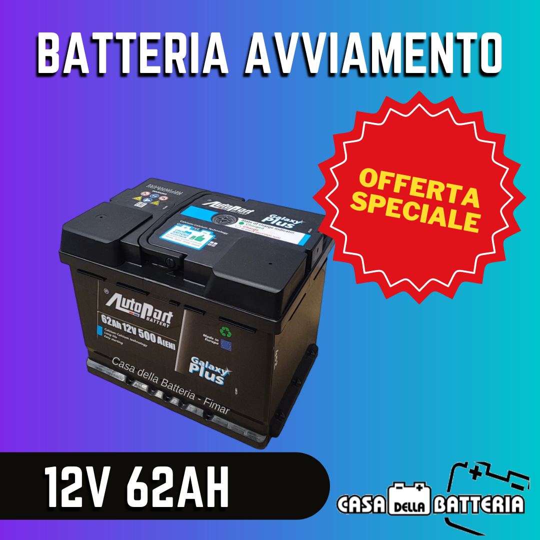 Batteria avviamento 62AH L2 DX Autopart Galaxy Plus - fimarshop