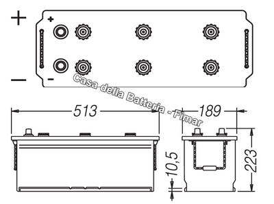 Batteria avviamento 140AH SX Fimar