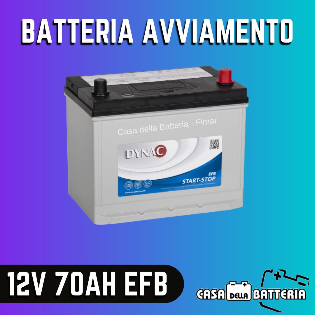 Batteria avviamento 70AH D26 DX Dynac EFB