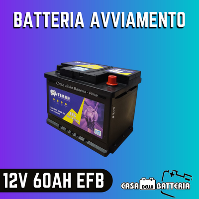 Batteria avviamento 60AH L2 DX Fimar EFB