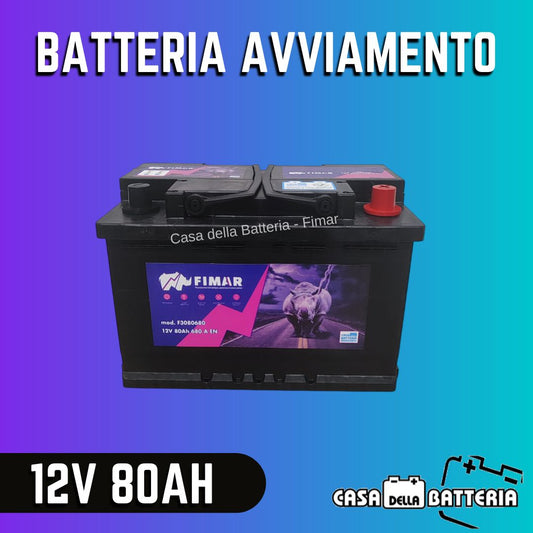 Batteria avviamento 80AH L3 DX Fimar