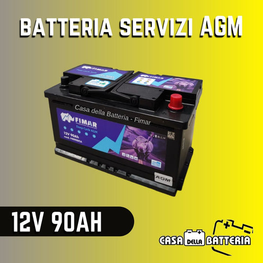 Batteria servizi/trazione 12V 90AH L4 DX Fimar AGM