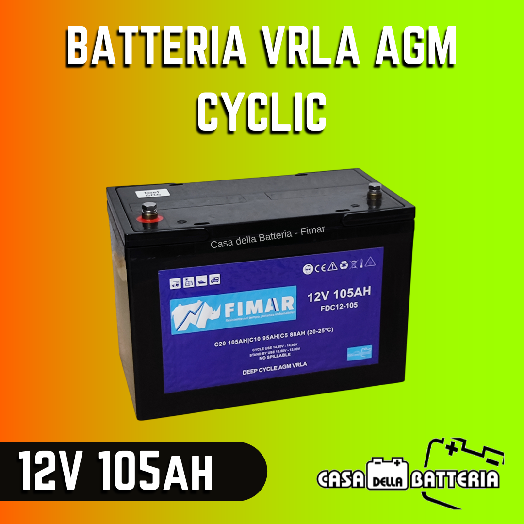 Batteria 12V 105AH Fimar Cyclic