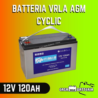 Batteria 12V 120AH Fimar Cyclic