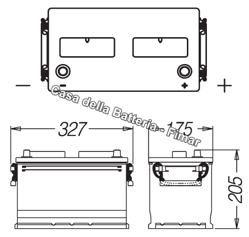 Batteria avviamento 100AH GR28 DX Fimar