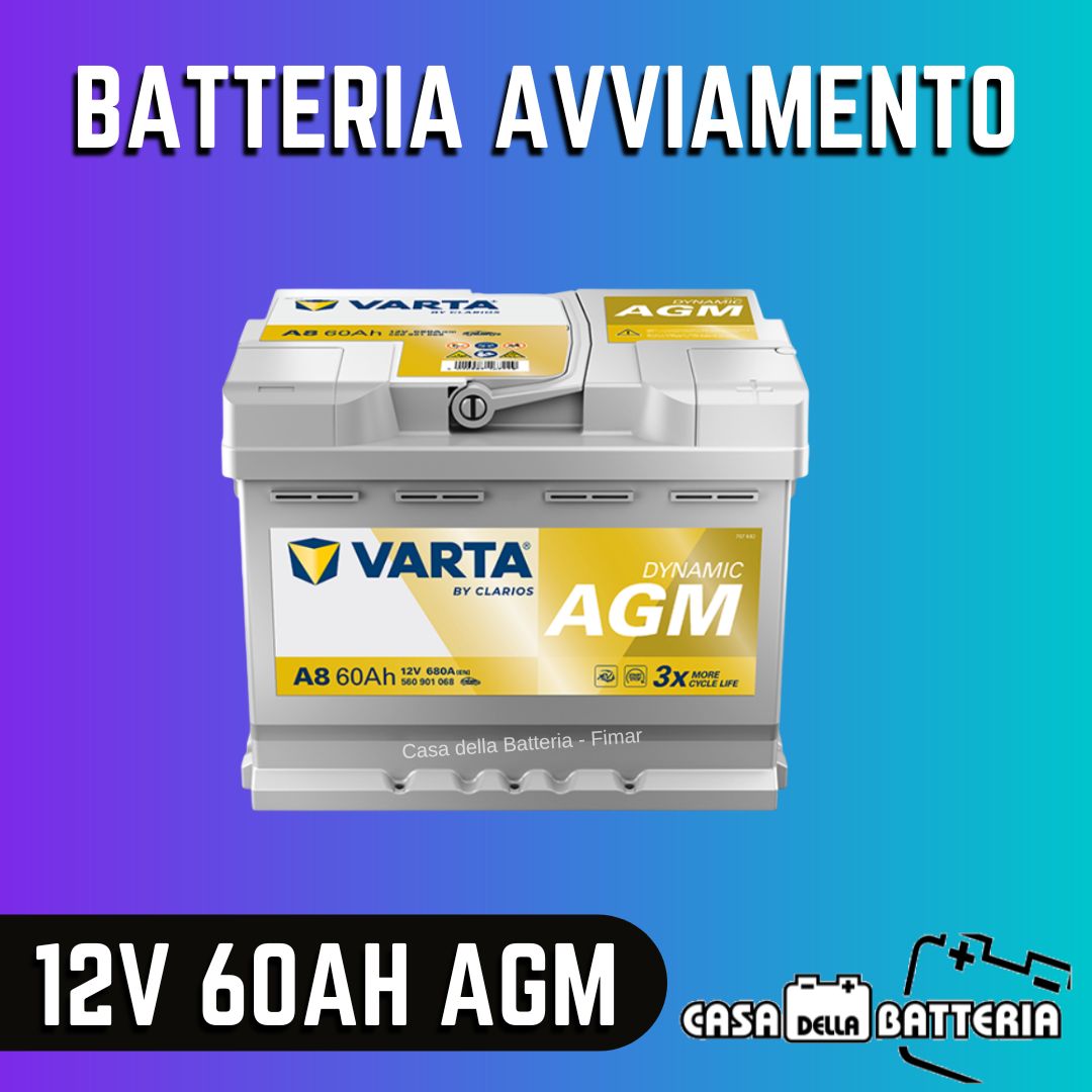 Batteria avviamento 60AH L2 DX Varta Dynamic AGM