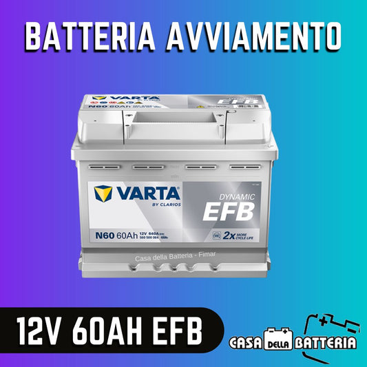Batteria avviamento 60AH L2 DX Varta Dynamic EFB