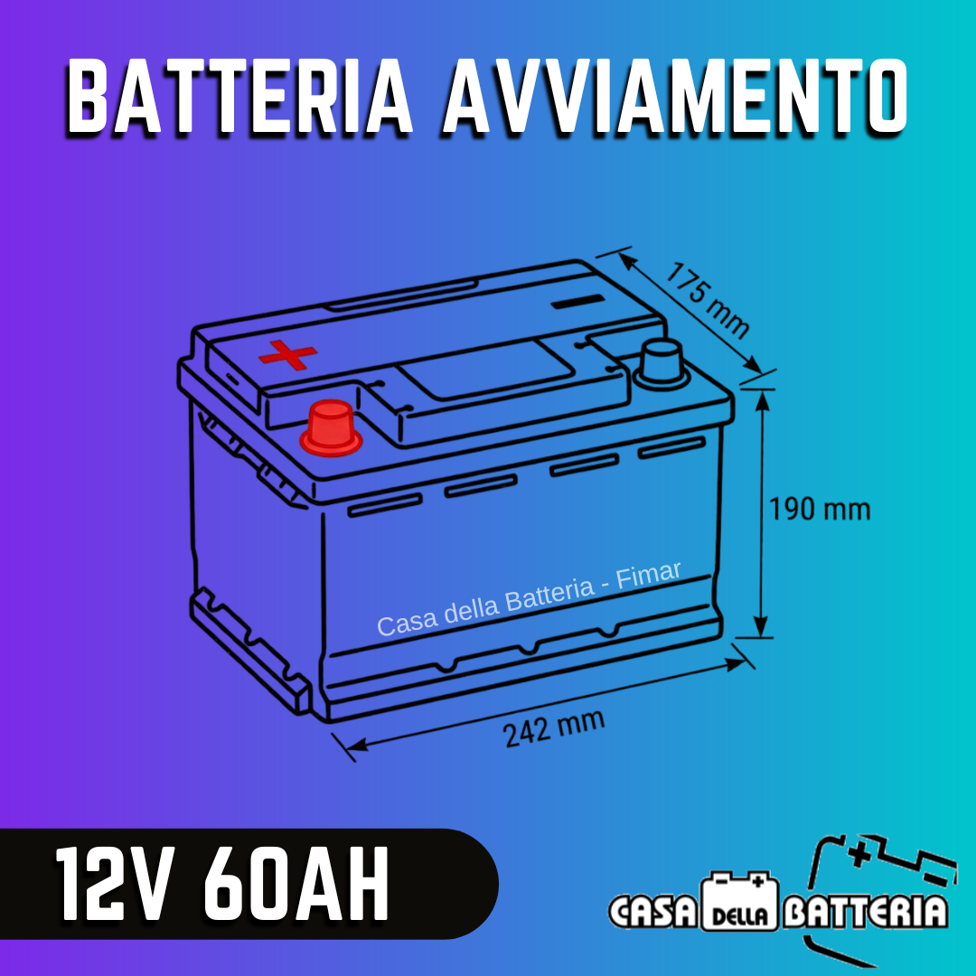 Batteria avviamento 60AH L2 SX Leader