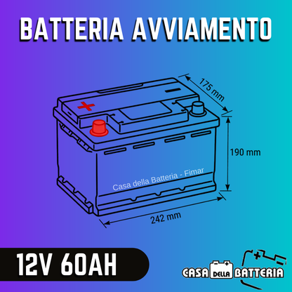 Batteria avviamento 60AH L2 SX Leader