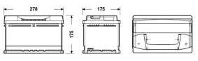 Batteria avviamento 75AH L3B DX Fimar ribassata