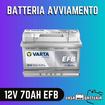 Batteria avviamento 70AH L3 DX Varta Dynamic EFB