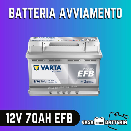 Batteria avviamento 70AH L3 DX Varta Dynamic EFB
