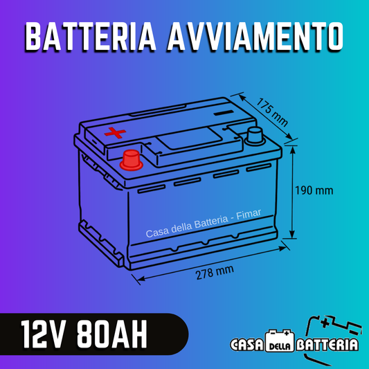 Batteria avviamento 80AH L3 SX