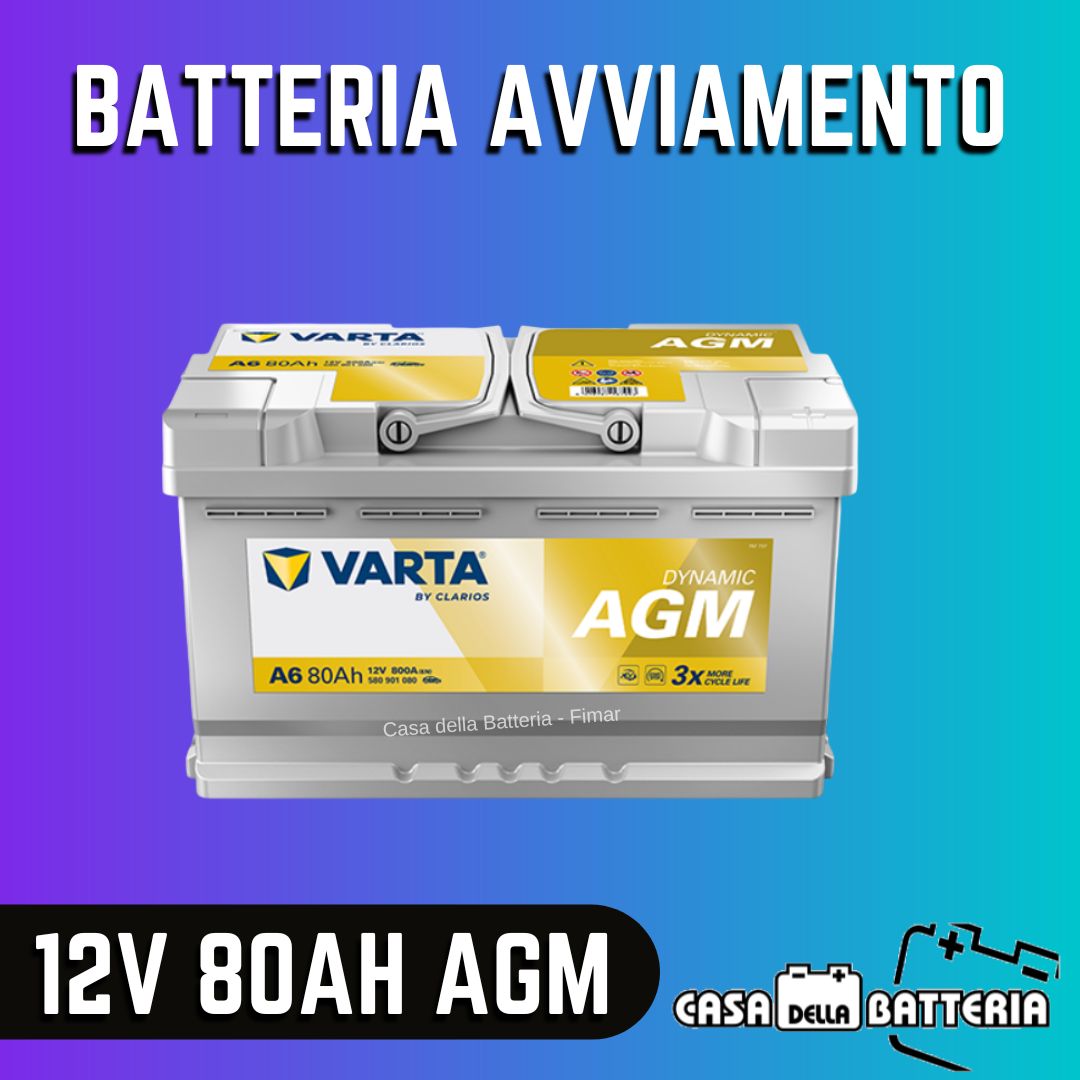 Batteria avviamento 80AH DX L4 Varta Dynamic AGM