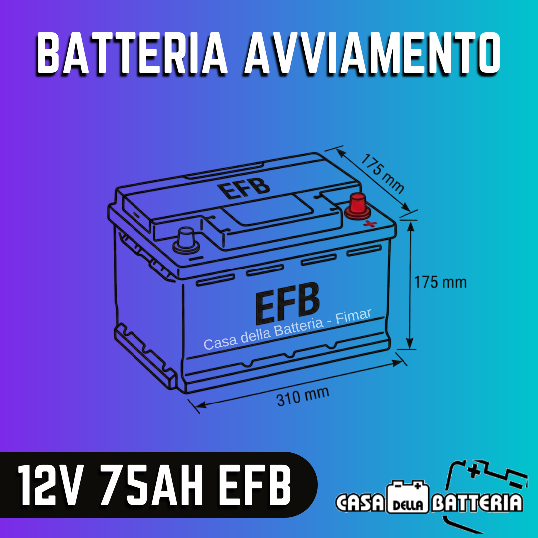 Batteria avviamento 75AH L4B DX Exide EFB ribassata