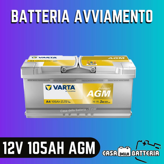 Batteria avviamento 105AH L6 DX Varta Dynamic AGM