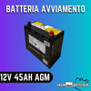 Batteria avviamento 45AH NS60 DX Yuasa ausiliaria