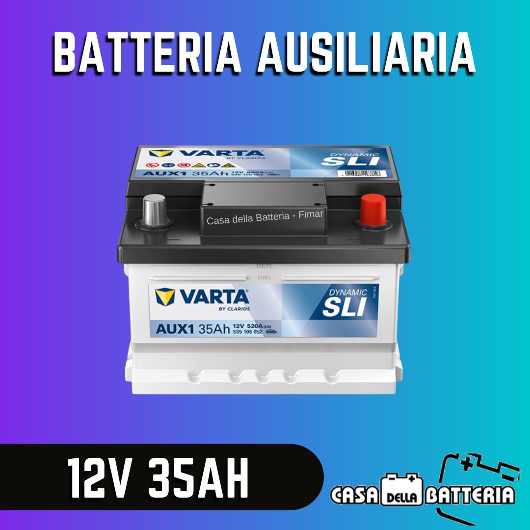 Batteria avviamento 35AH DX Varta ausiliaria AUX1