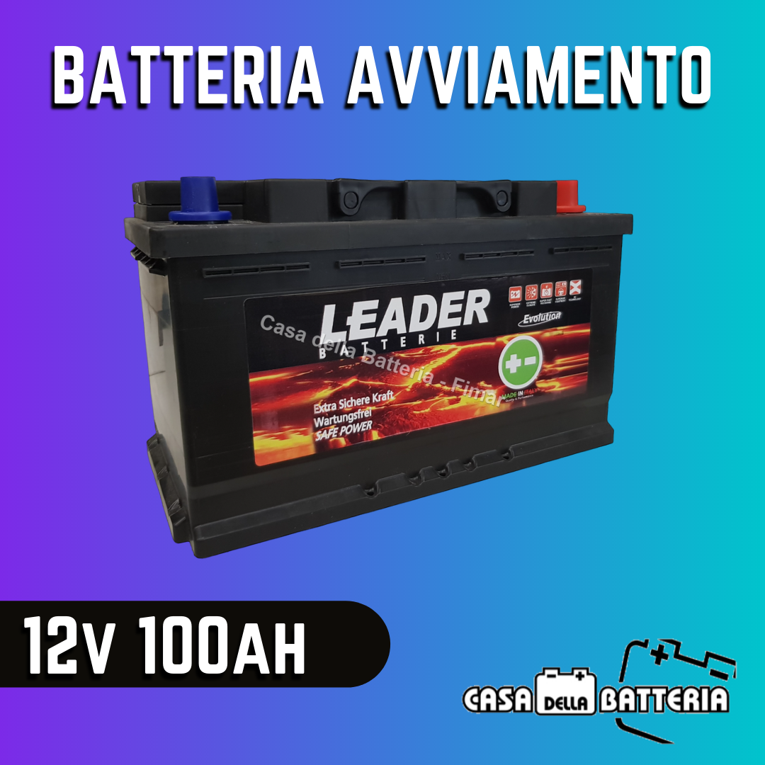 Batteria avviamento 100AH L4 DX Leader - fimarshop