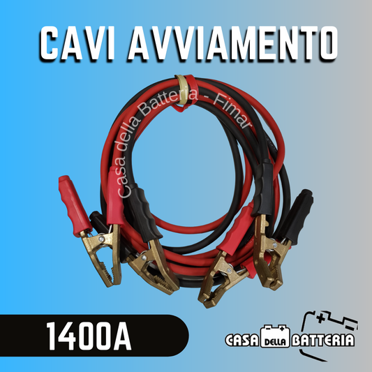 CAVI AVVIAMENTO 1400A SEZ. 70mmq LUNGHEZZA 4mt PINZA OTTONE PIEGATA