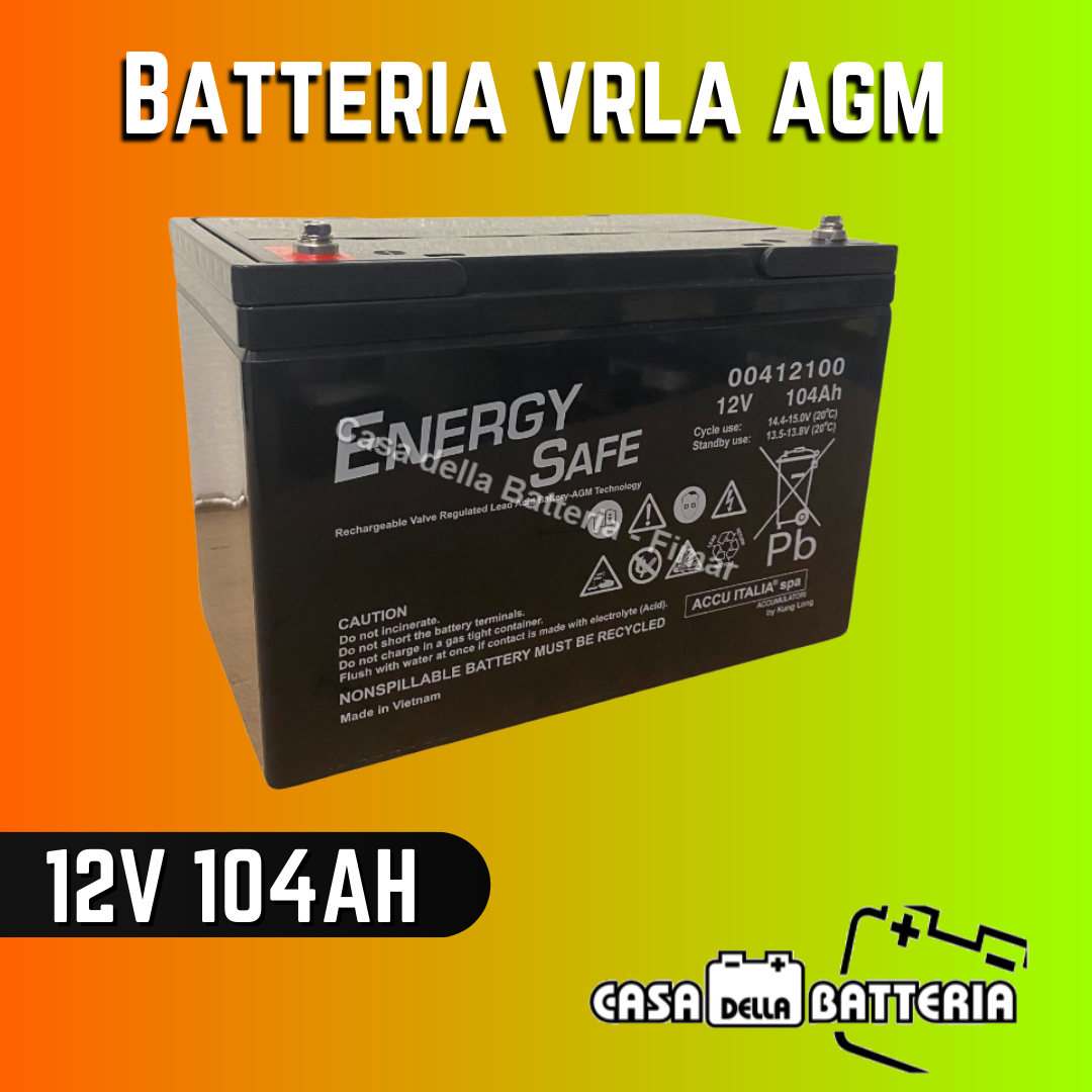 Batteria 12V 104AH Energy Safe per servizi e camper - fimarshop