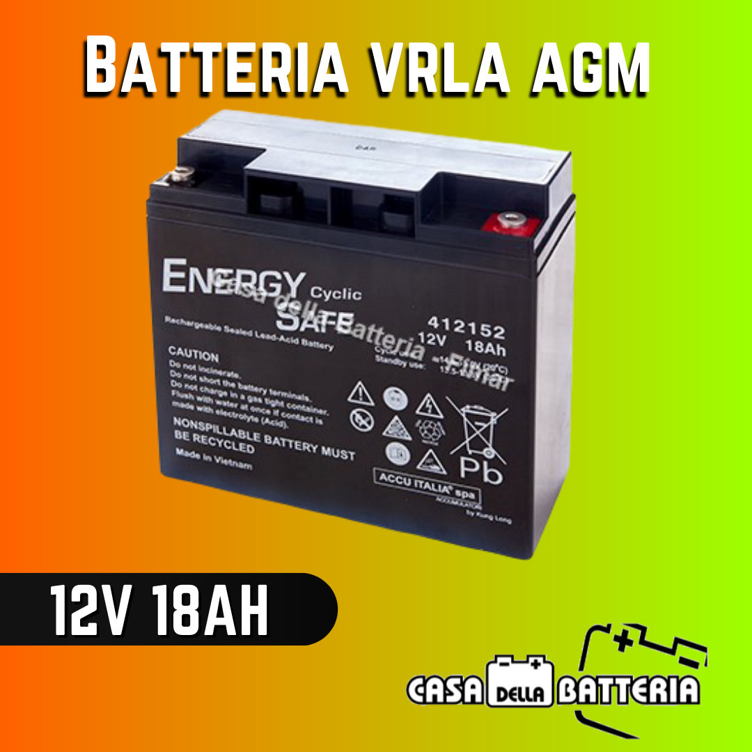 Batteria 12V 18AH Energy Safe Deep Cycle per servizi e camper - fimarshop