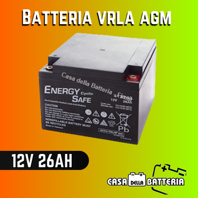Batteria 12V 26AH Energy Safe Deep Cycle