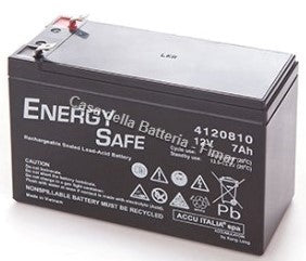 Batteria 12V 7AH Energy Safe faston 6,3 mm.