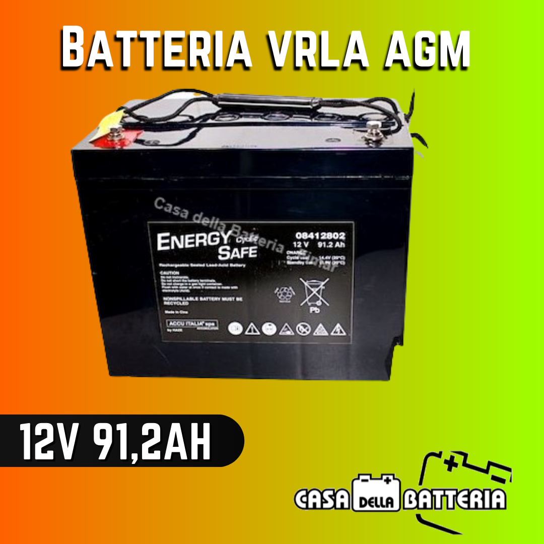 Batteria 12V 91AH Energy Safe Deep Cycle batteria servizi e camper -  fimarshop