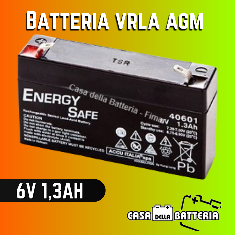 Batteria 6V 12AH Energy Safe - fimarshop