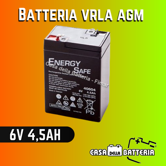 Batteria 6V 4,5AH Energy Safe